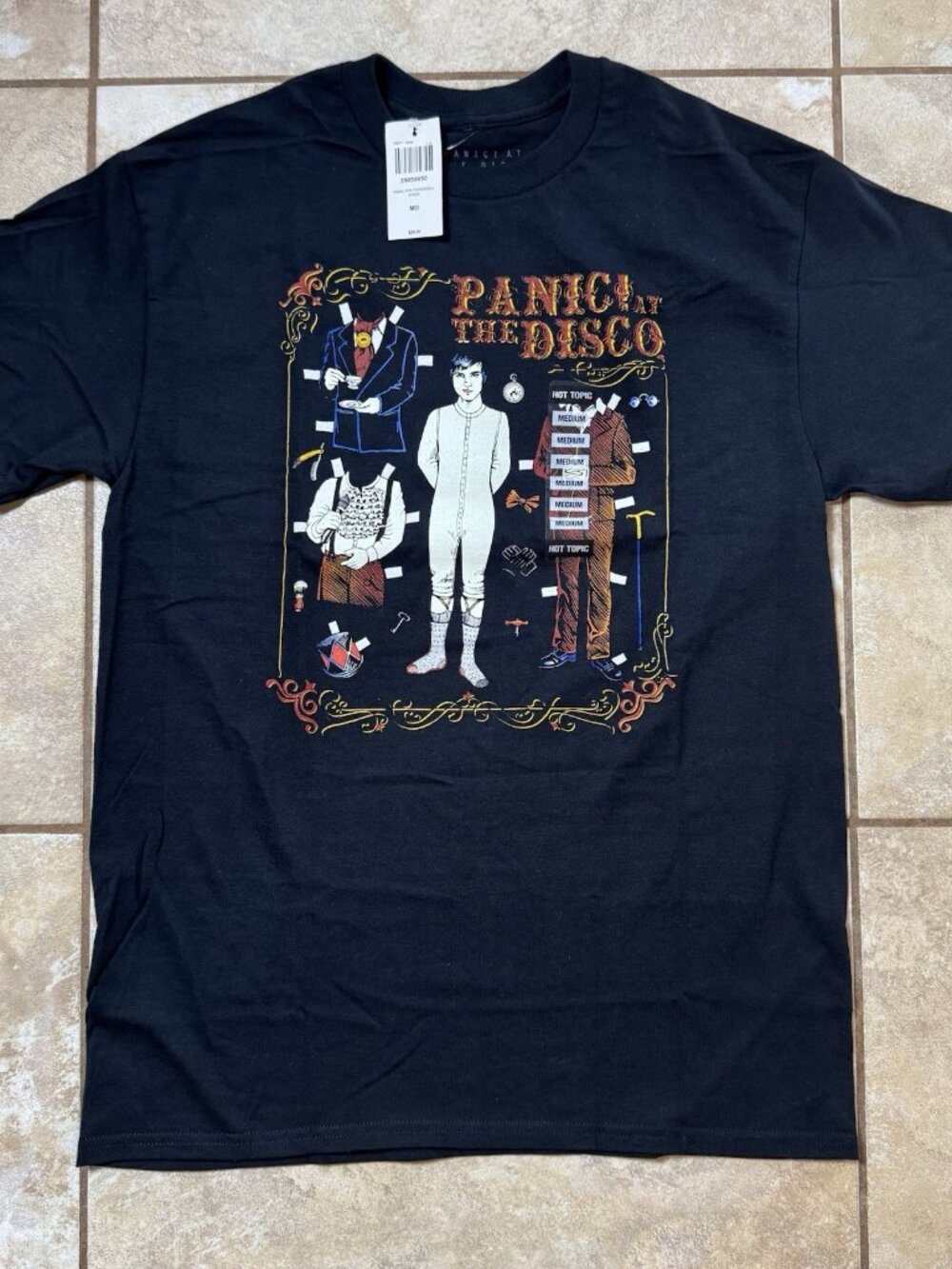 Panic! At The Disco Paper Doll T-Shirt MEDIUM New With Tags